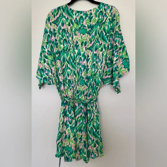 Cupshe Green Women's Lace Up Leopard Print Romper Size Medium NWT - Picture 7 of 9